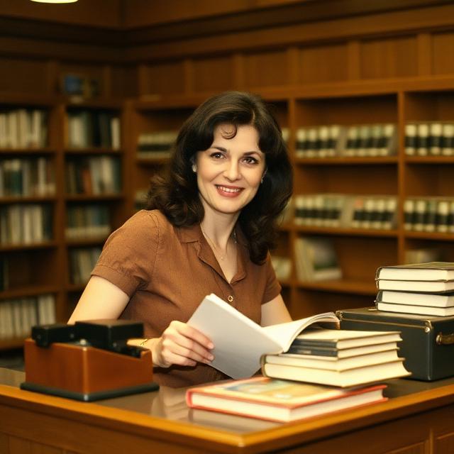 Eleanor as a young librarian